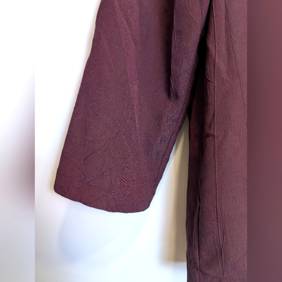 Chaus Vintage Burgundy Plum Purple Button Down Blouse Careerwear 80s 90s Size 8 - Picture 5 of 7